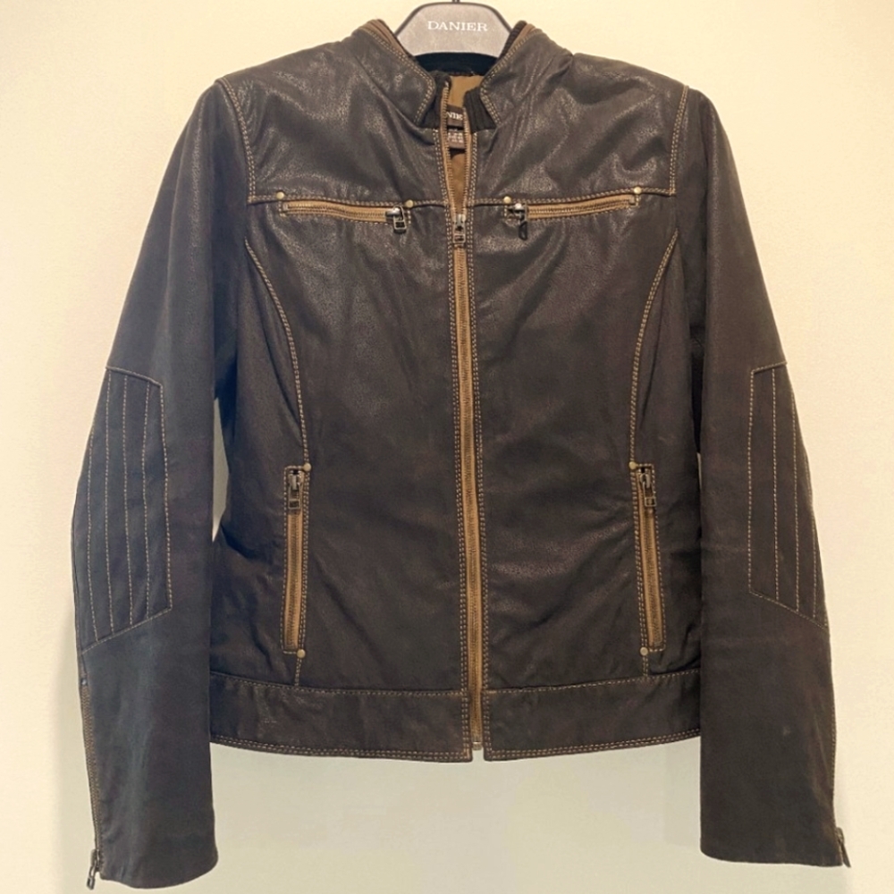 Brown Leather Danier Jacket - Sz M